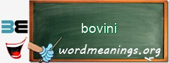 WordMeaning blackboard for bovini